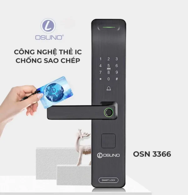 Khóa Vân Tay Tích Hợp Màn Hình Chống Trộm OSN-3366 - Ảnh 7